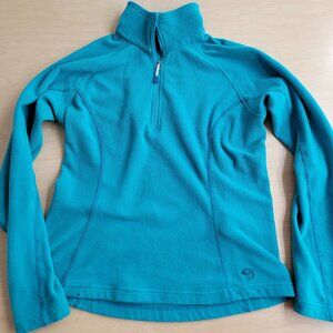 Mountain Hard Wear Fleece Partial Zip Women's Small Turquoise